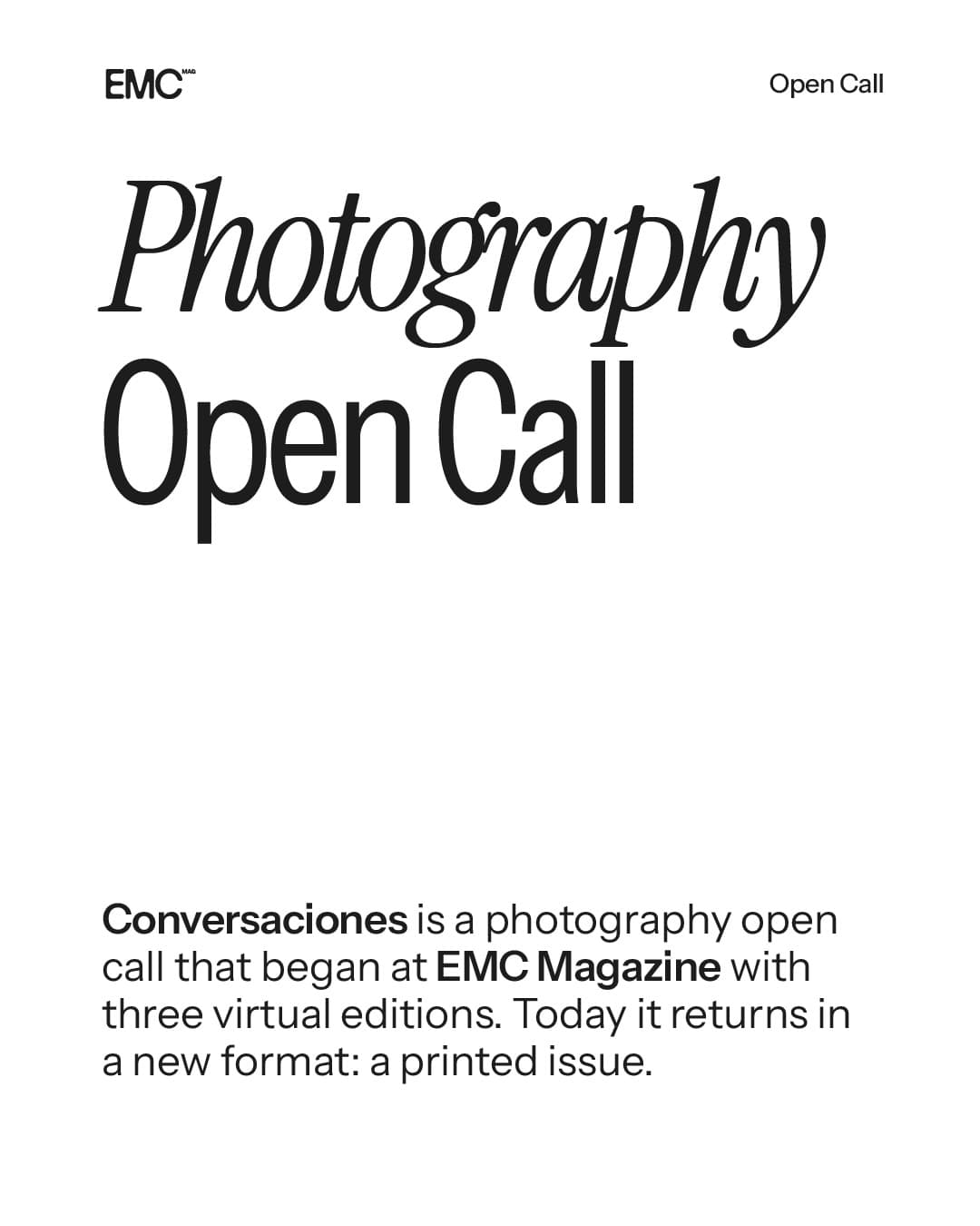 Imagen de CONVERSACIONES // Open Call